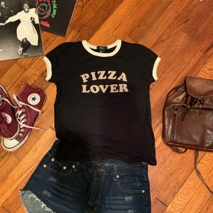 Forever 21 Black 'Pizza Lover' Tee